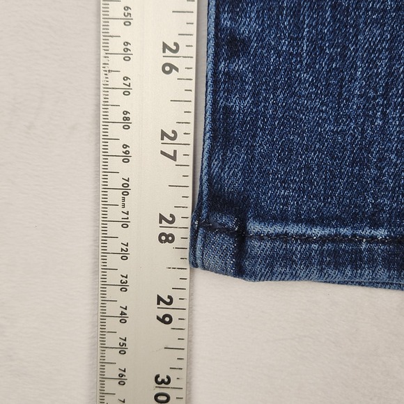 AYR Jeans Womens Size 34L The Pop Straight Leg High Rise Blue Denim Pants - Picture 10 of 10